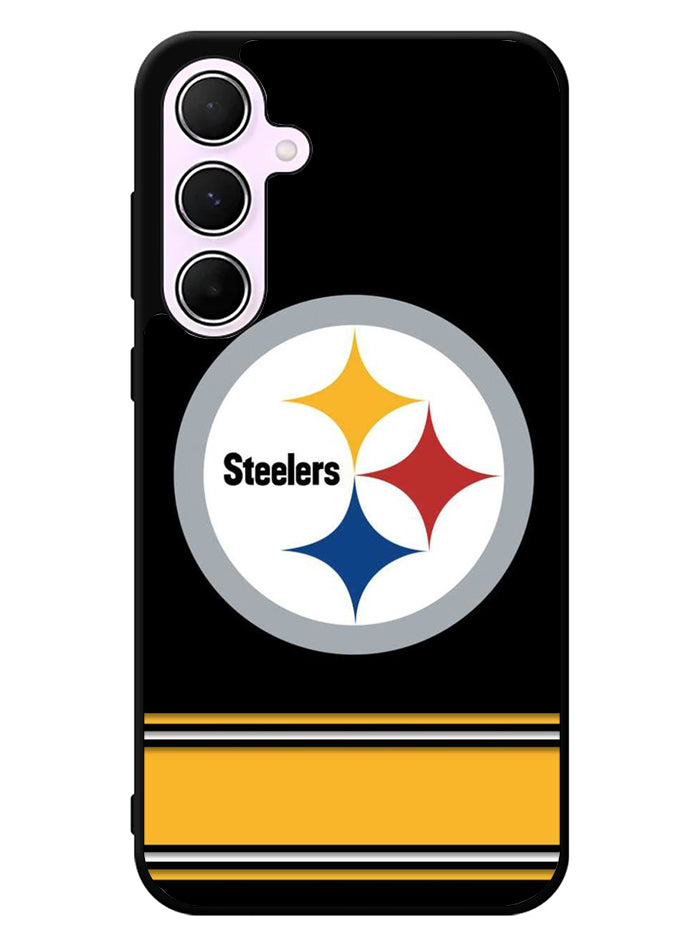 Pittsburgh Steelers Logo Strip Samsung Galaxy A35 5G Case