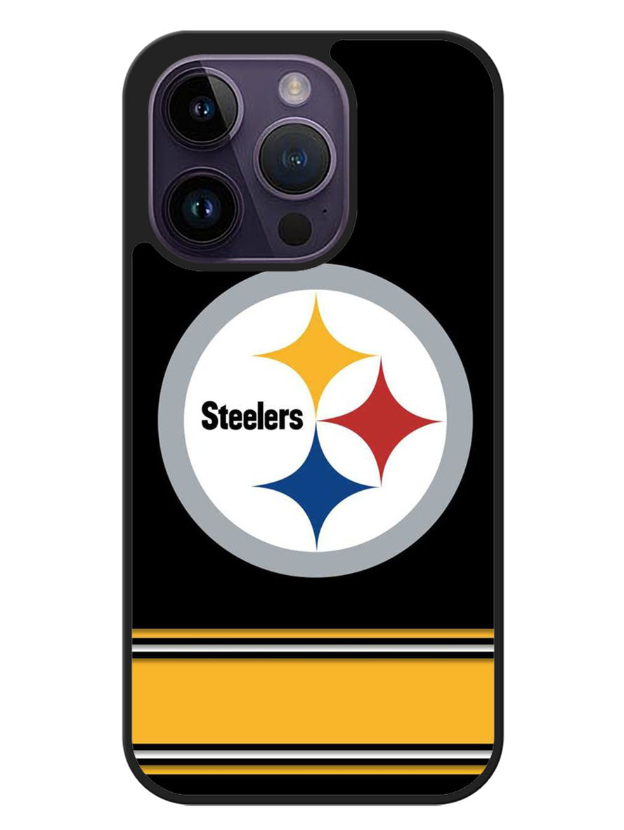 Pittsburgh Steelers Logo Strip iPhone 14 Pro Case