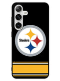 Pittsburgh Steelers Logo Strip Samsung Galaxy S24 5G Case