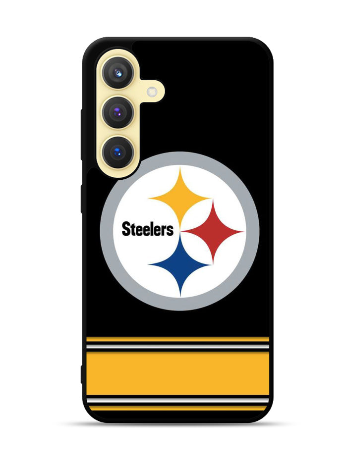 Pittsburgh Steelers Logo Strip Samsung Galaxy S25 Plus 5G , Samsung Galaxy S25+ 5G Case
