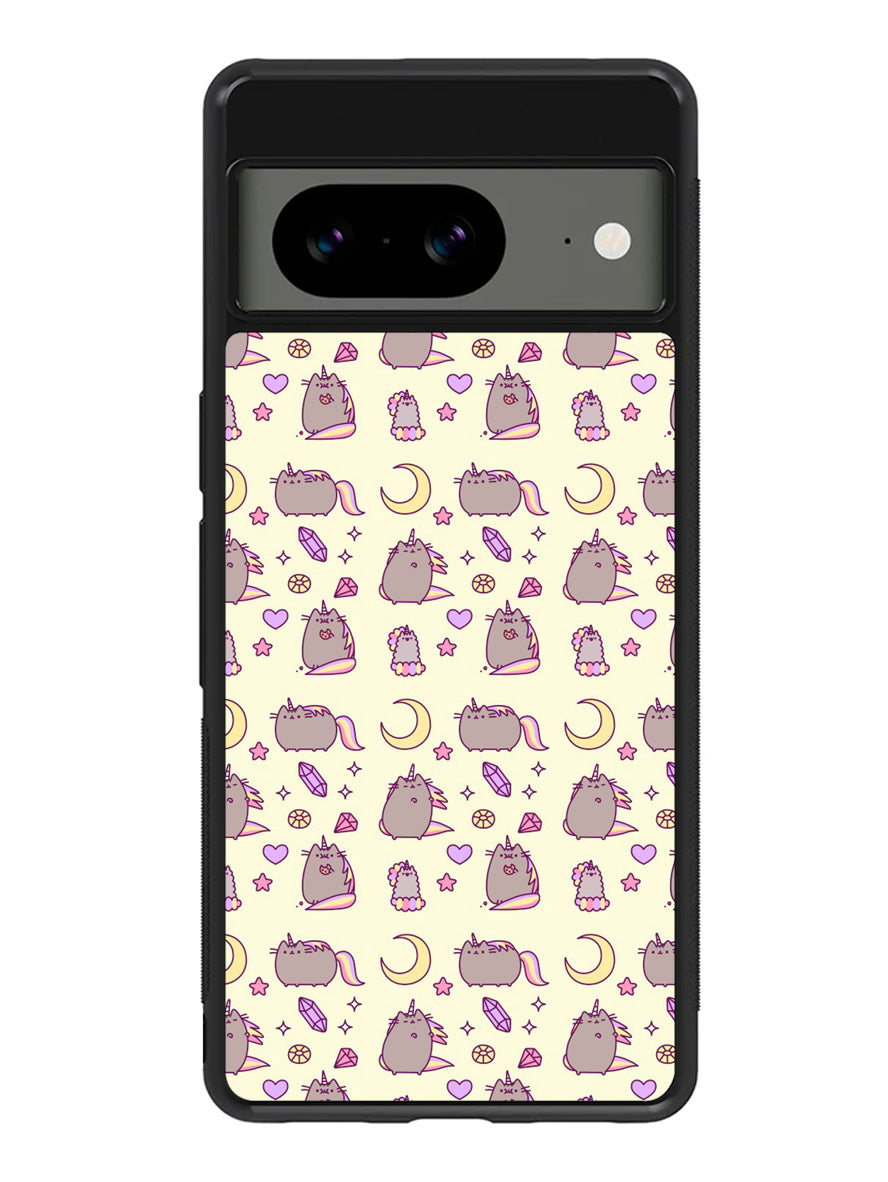 Pusheen The Cat Moon Pattern Google Pixel 8A Case QC6948