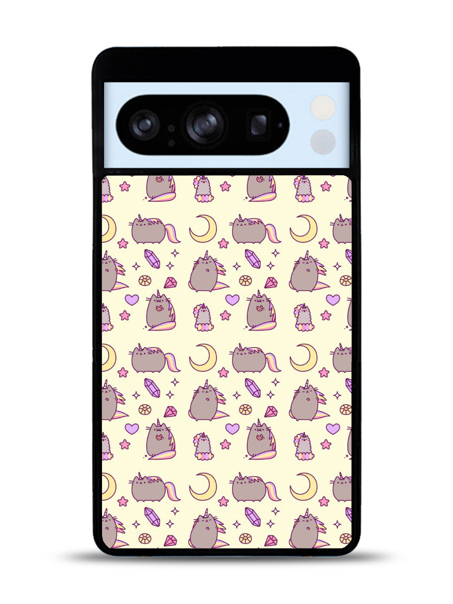 Pusheen The Cat Moon Pattern Google Pixel 8 Pro Case QC6948