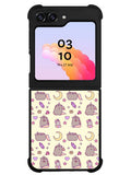 Pusheen The Cat Moon Pattern Samsung Galaxy Z Flip 5 5G 2023 Case OV6948