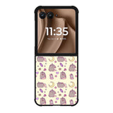 Pusheen The Cat Moon Pattern Motorola Moto RAZR Plus 2025 Case OV6948