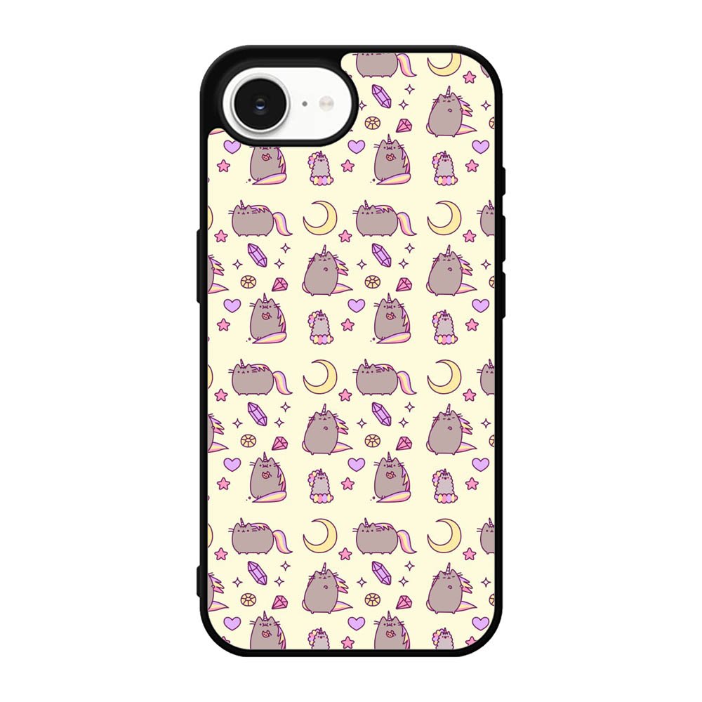 Pusheen The Cat Moon Pattern iPhone 17e Case OV6948