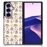Pusheen The Cat Moon Pattern Samsung Galaxy Z Fold 7 Case OV6948