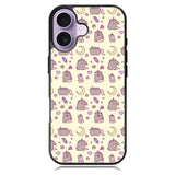 Pusheen The Cat Moon Pattern iPhone 17 Case OV6948