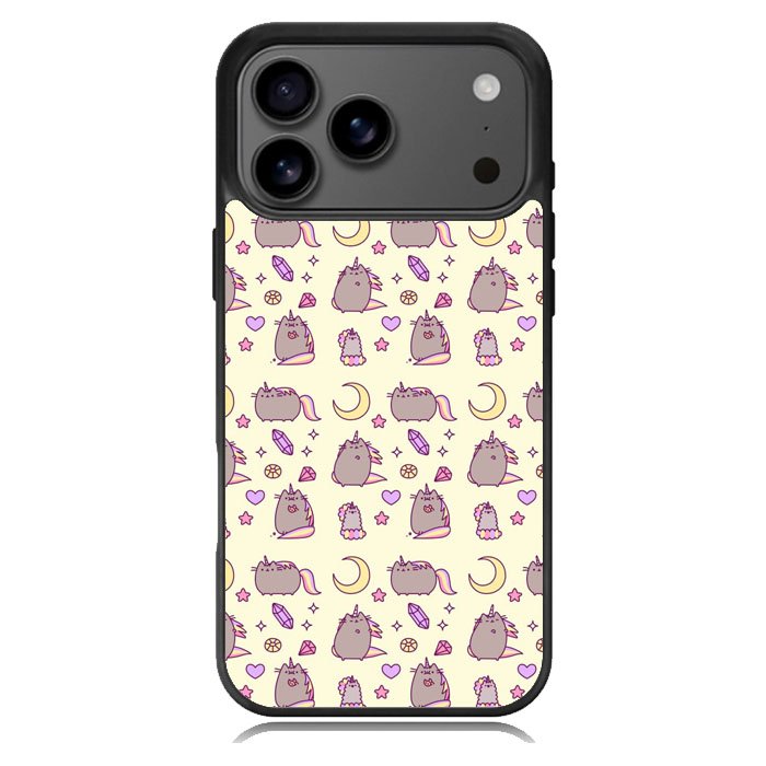 Pusheen The Cat Moon Pattern Samsung Galaxy S26 Ultra Case OV6948