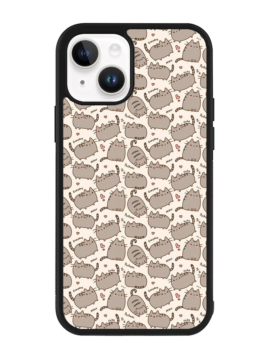 Pusheen The Cat Pattern iPhone 14 Plus Case QC6949