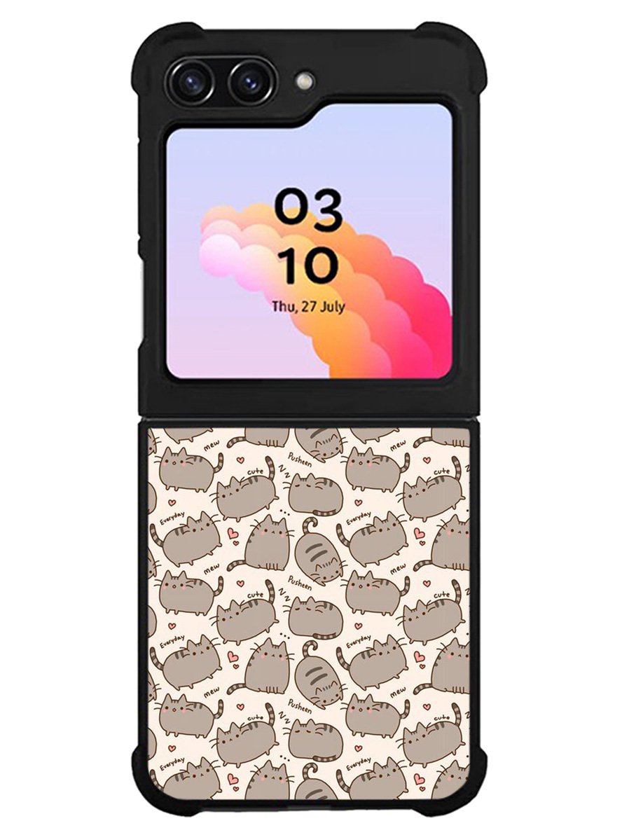 Pusheen The Cat Pattern Samsung Galaxy Z Flip 5 5G 2023 Case OV6949