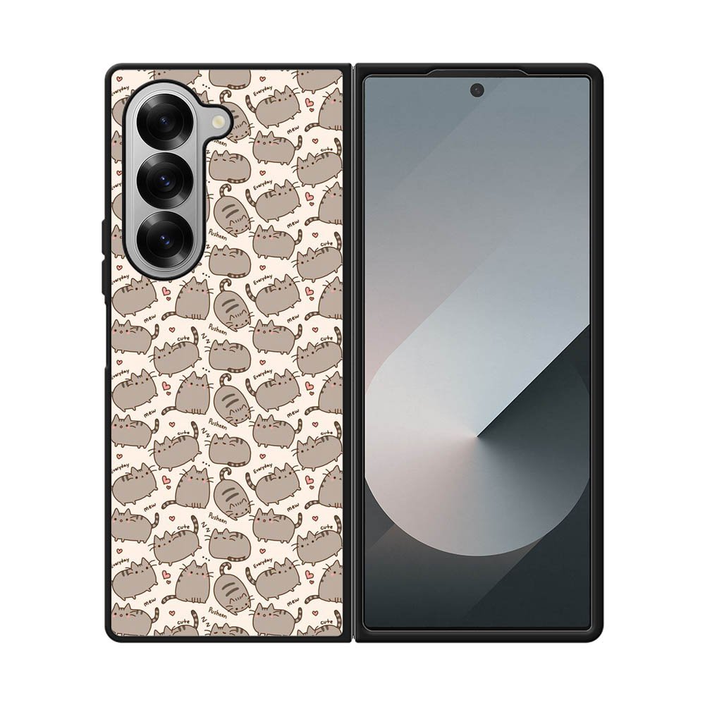 Pusheen The Cat Pattern Samsung Galaxy Z Fold 7 5G Case OV6949