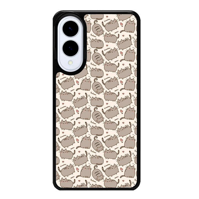 Pusheen The Cat Pattern Samsung Galaxy S25 Edge 5G Case OV6949