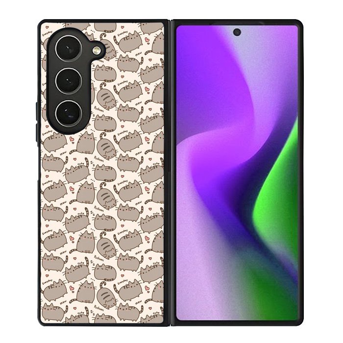 Pusheen The Cat Pattern Samsung Galaxy Z Fold 6 5G 2024 Case OV6949