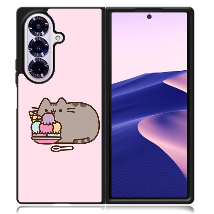 Pusheen The Cat Ice Cream Samsung Galaxy Z Fold 7 Case OV6946
