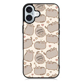 Pusheen The Cat Pattern iPhone 16 Plus Case