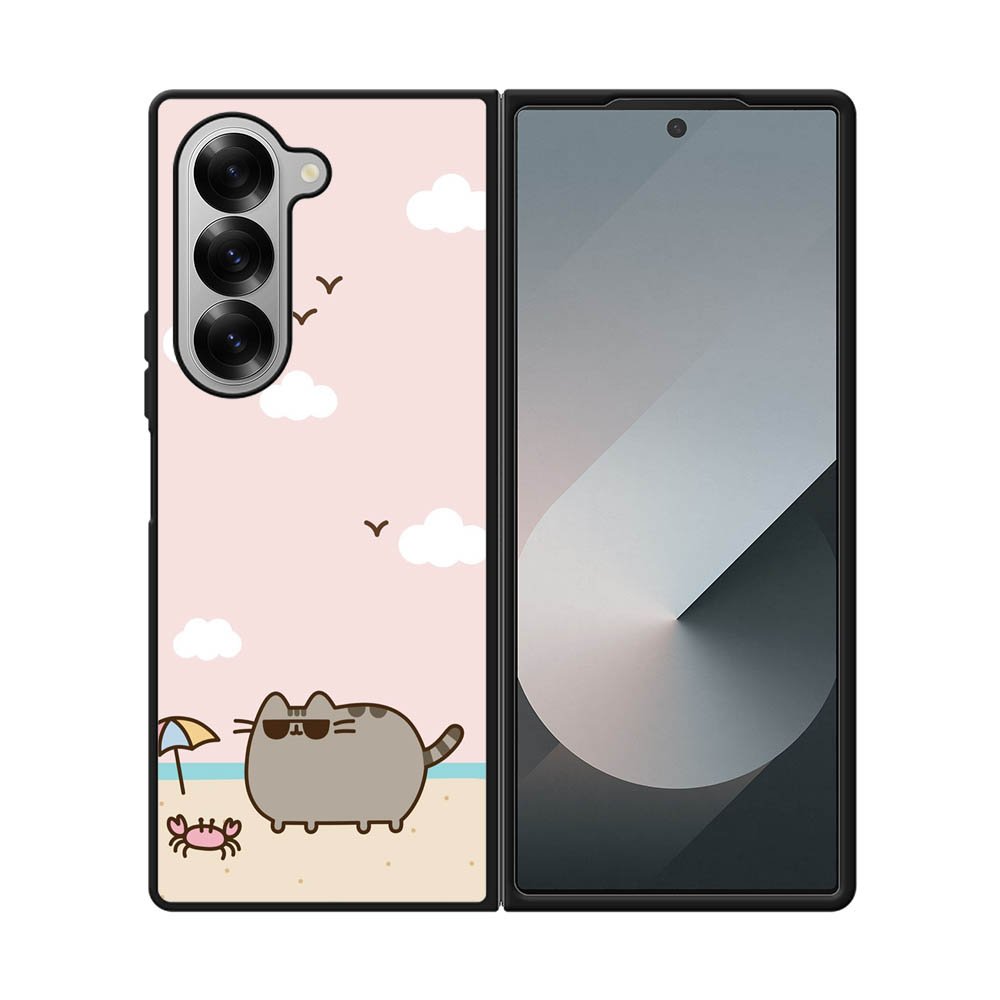 Pusheen The Cat Cool Summer Samsung Galaxy Z Fold 7 5G Case QC6933
