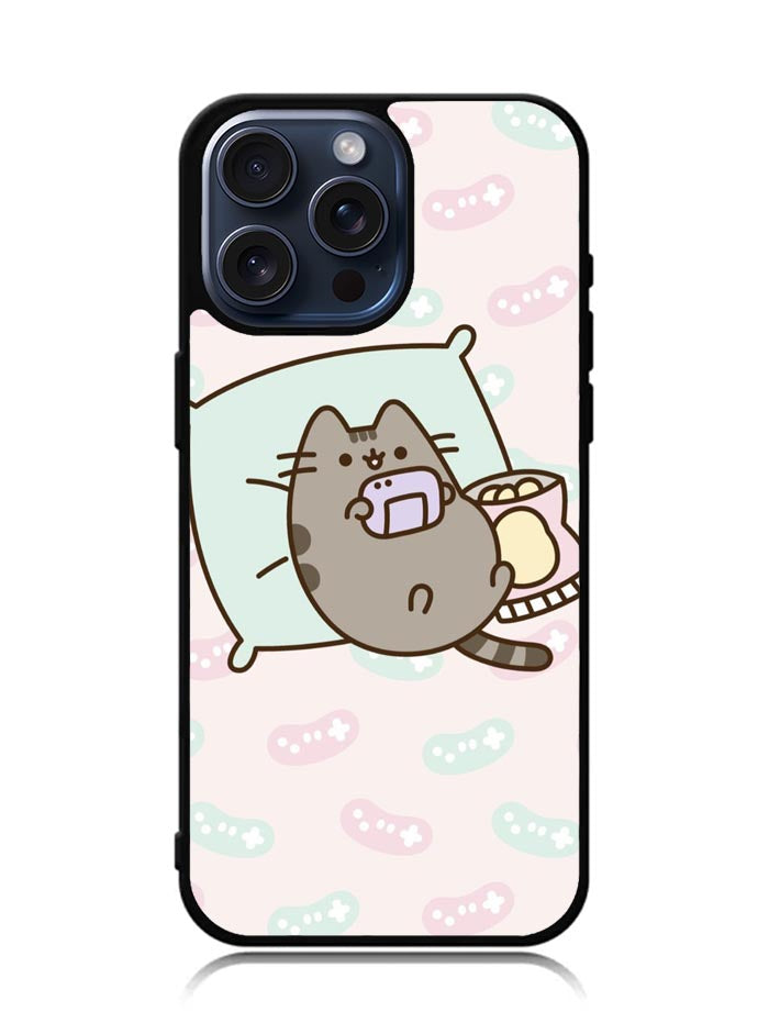 Pusheen The Cat Enjoy Gaming iPhone 15 Pro Max Case