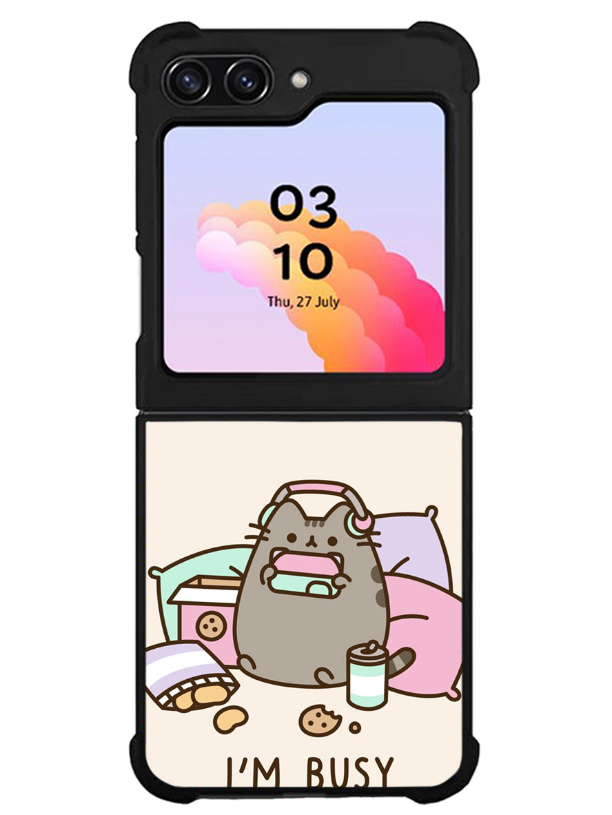 Pusheen The Cat Very Busy Samsung Galaxy Z Flip 5 5G 2023 Case