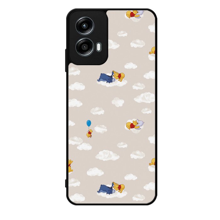 Winnie The Pooh Cloud Pattern Motorola Moto G Play 2024 Case OV6854