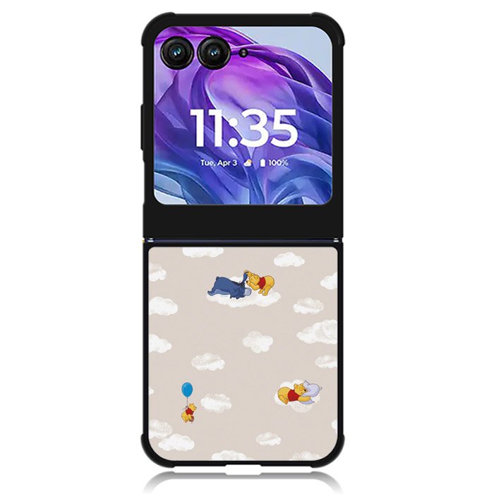 Winnie The Pooh Cloud Pattern Motorola Moto Razr Plus 2024 , Moto Razr+ 2024 Case OV6854