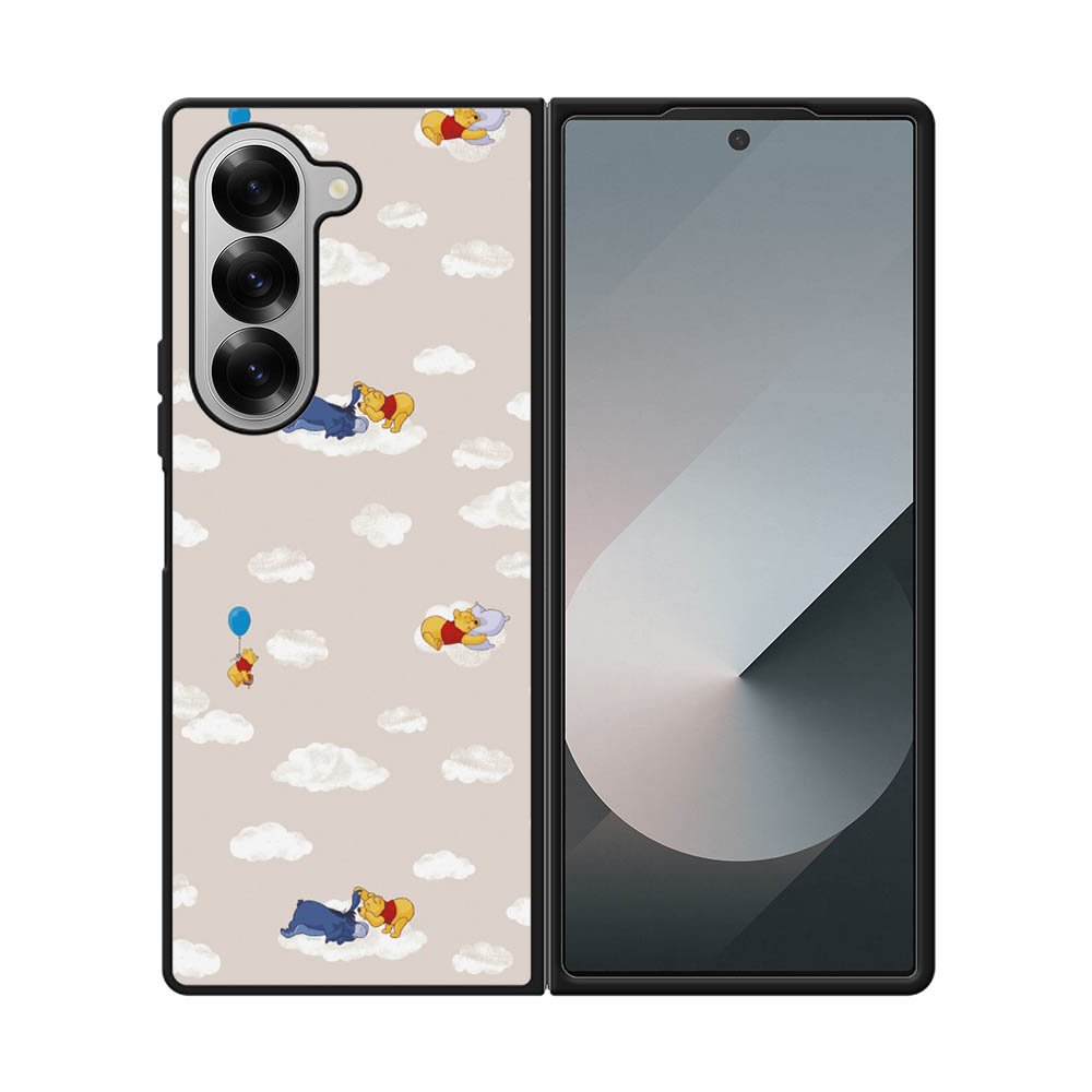 Winnie The Pooh Cloud Pattern Samsung Galaxy Z Fold 7 5G Case QC6854