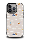 Winnie The Pooh Cloud Pattern iPhone 16 Pro Max Case QC6854