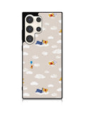 Winnie The Pooh Cloud Pattern Samsung Galaxy S23 Ultra 5G Case QC6854
