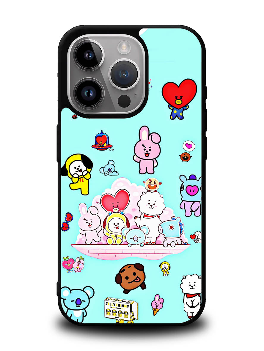 BTS BT21 Family iPhone 16 Pro Max Case QC4293
