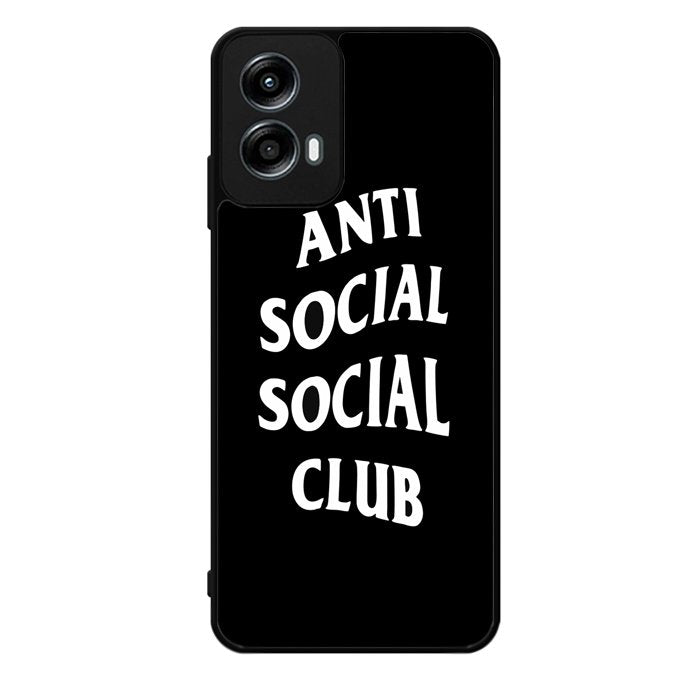 Anti Social Social Club Black White Motorola Moto G Play 2024 Case OV7174