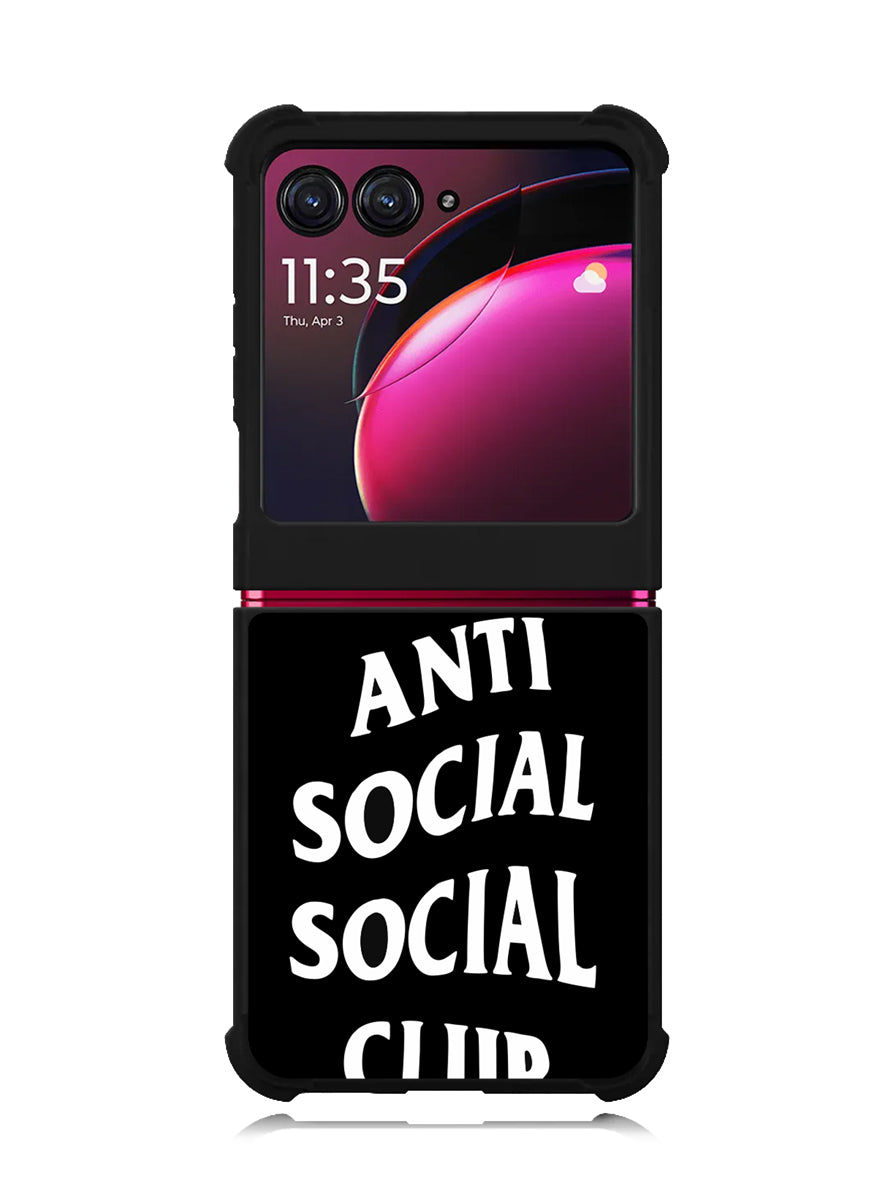 Anti Social Social Club Black White Motorola Moto Razr Plus 2023 , Moto Razr+ 2023 Case OV7174