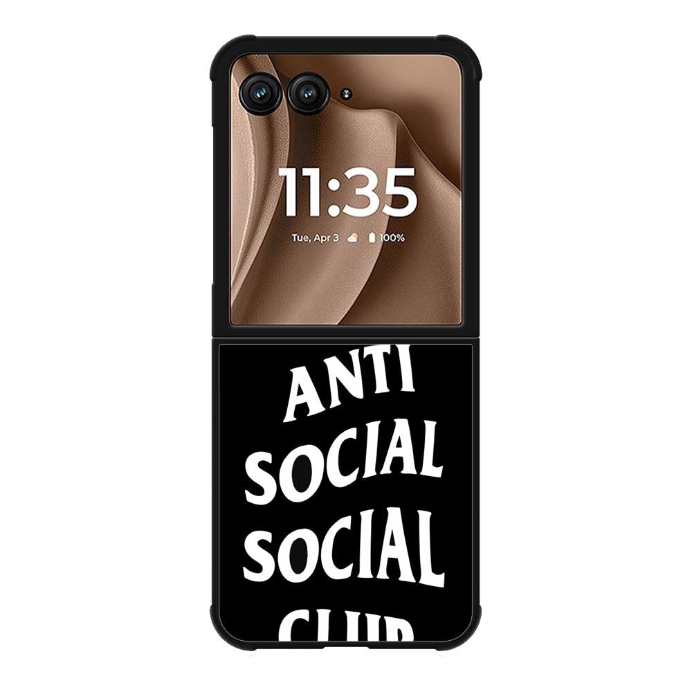 Anti Social Social Club Black White Motorola Moto RAZR Plus 2025 Case OV7174
