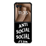 Anti Social Social Club Black White Motorola Moto RAZR Plus 2025 Case OV7174