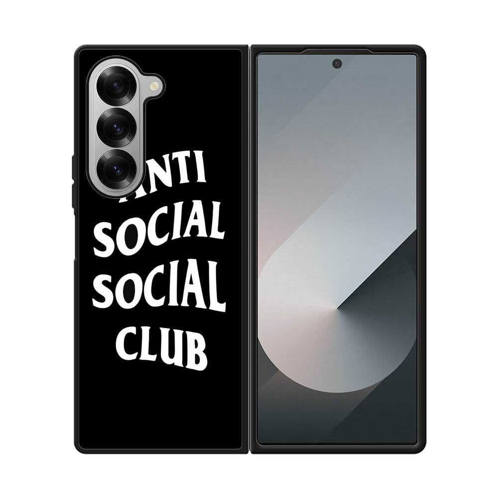 Anti Social Social Club Black White Samsung Galaxy Z Fold 7 5G Case QC7174