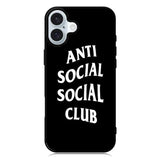 Anti Social Social Club Black White iPhone 16 Case QC7174