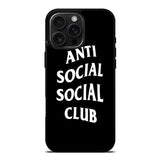 Anti Social Social Club Black White iPhone 16 Pro Case OV7174