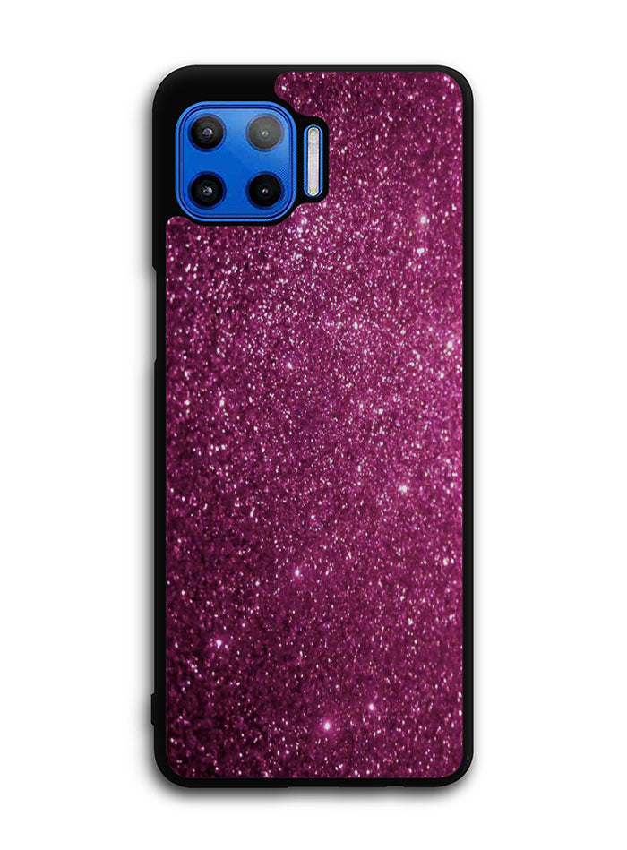 Purple Glitter Motorola Moto One 5G Case , Moto One 5G UW Case , Moto G 5G Plus Case