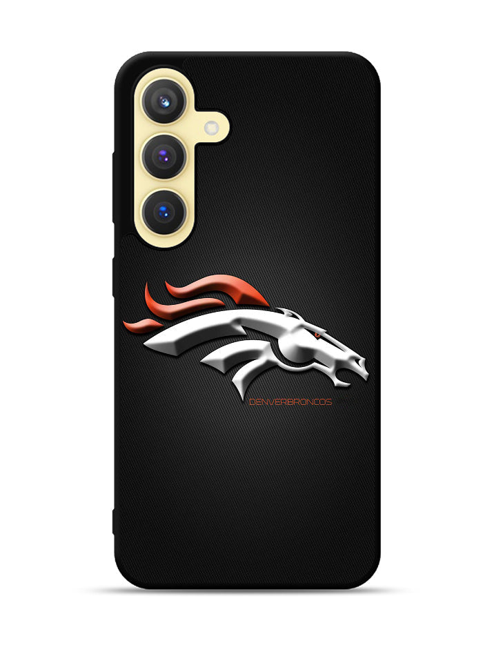 Denver Broncos Grey Background Samsung Galaxy S24 Plus 5G , Samsung Galaxy S24+ 5G Case