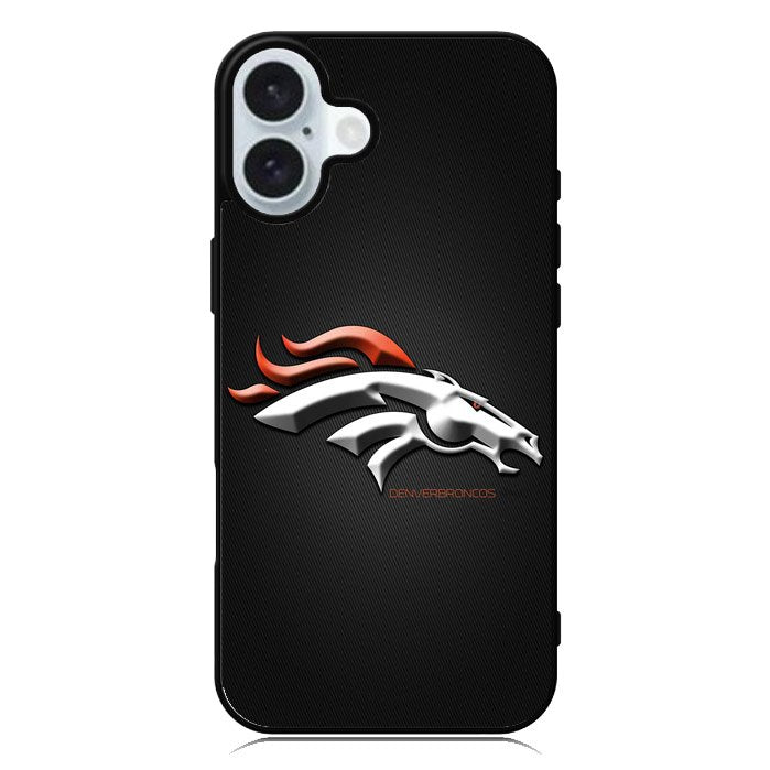 Denver Broncos Grey Background iPhone 16 Case