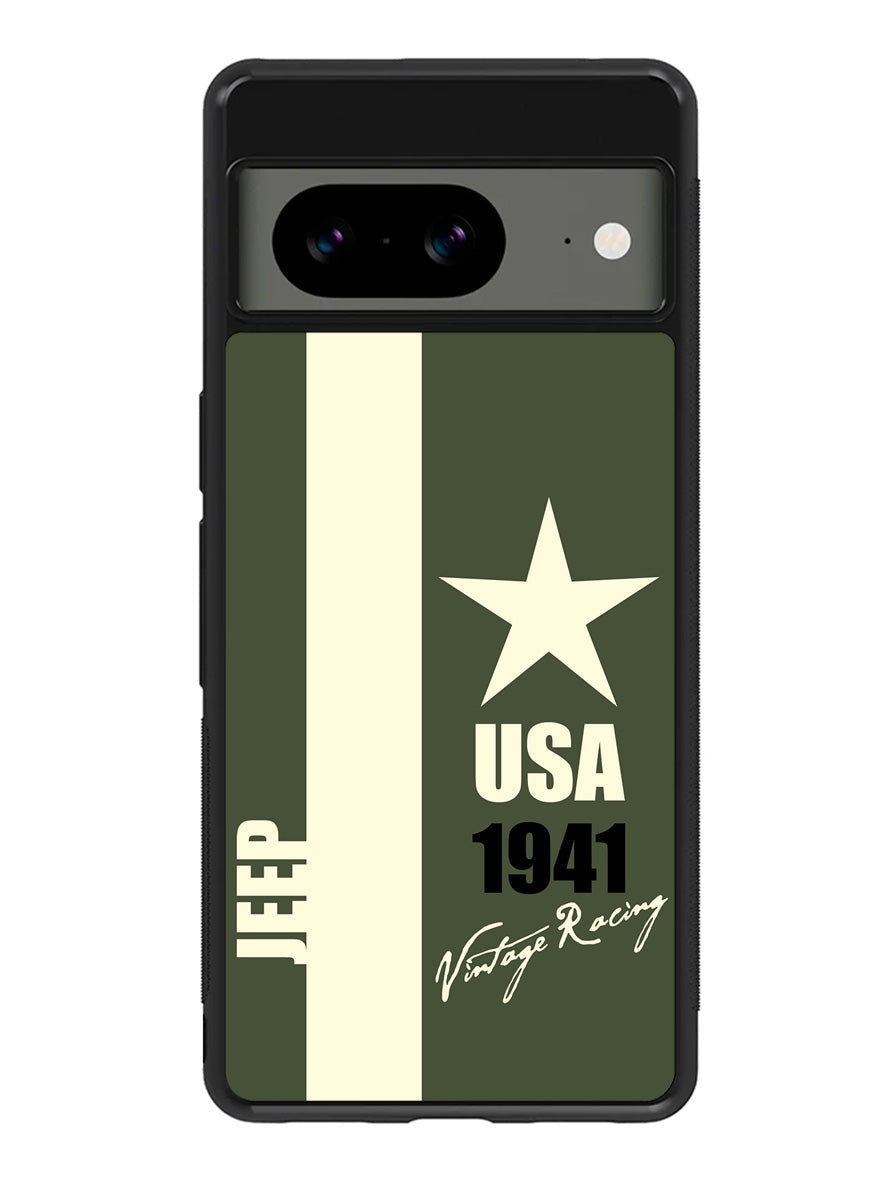 Jeep Vintage Racing USA 1941 Google Pixel 8A Case QC9800