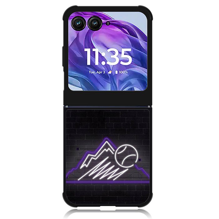 Colorado Rockies Neon Logo Motorola Moto Razr Plus 2024 , Moto Razr+ 2024 Case OV9811