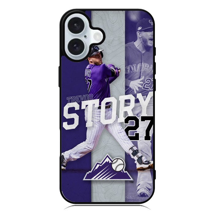 Trevor Story 27 Colorado Rockies iPhone 16 Case QC9832