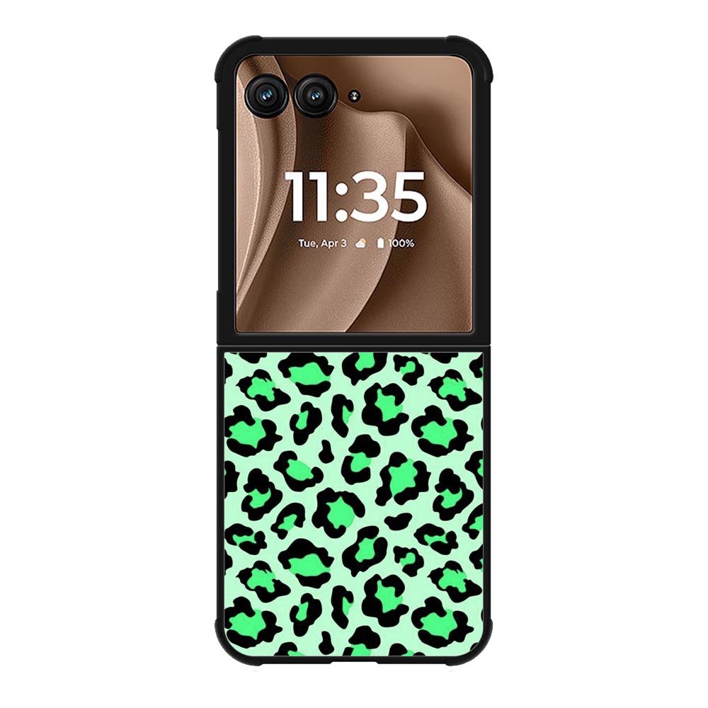 Leopard Green Pattern Motorola Moto RAZR Plus 2025 Case OV9851