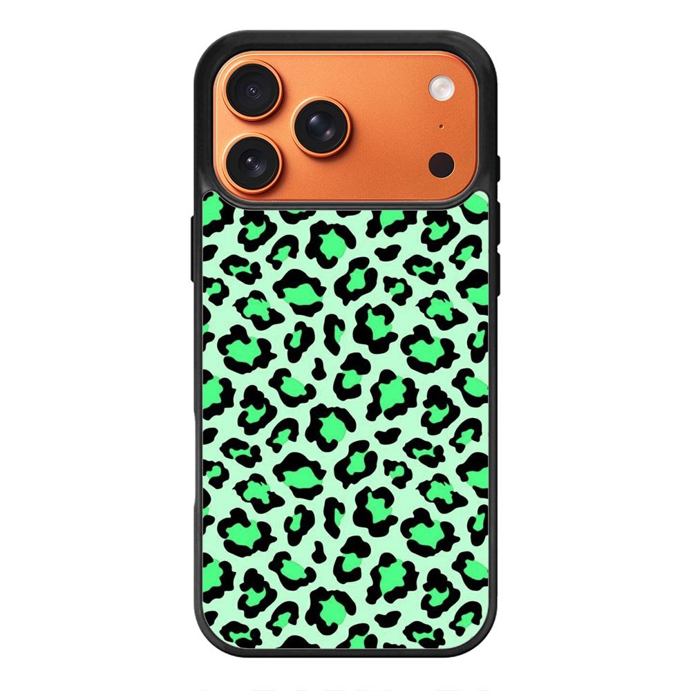 Leopard Green Pattern iPhone 17 Pro Case QC9851