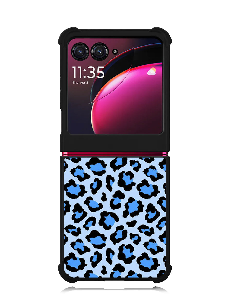 Leopard Blue Pattern Motorola Moto Razr Plus 2023 , Moto Razr+ 2023 Case OV9850