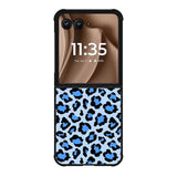 Leopard Blue Pattern Motorola Moto RAZR Plus 2025 Case OV9850