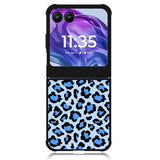 Leopard Blue Pattern Motorola Moto Razr Plus 2024 , Moto Razr+ 2024 Case OV9850