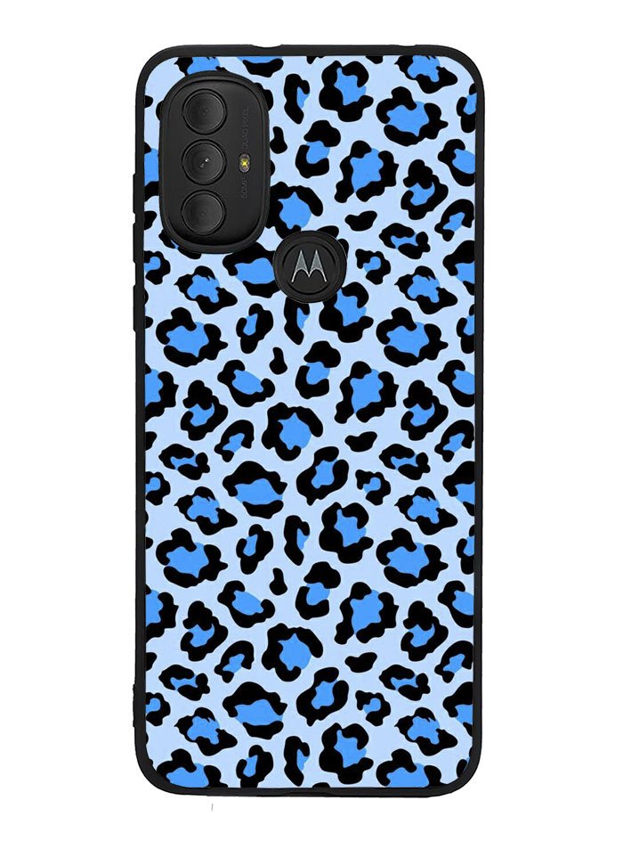 Leopard Blue Pattern Motorola Moto G Pure 2021 , Moto G Power 2022 Case OV9850