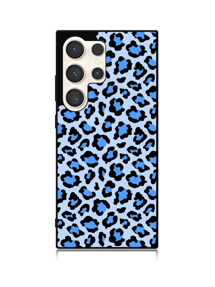 Leopard Blue Pattern Samsung Galaxy S25 Ultra 5G Case QC9850