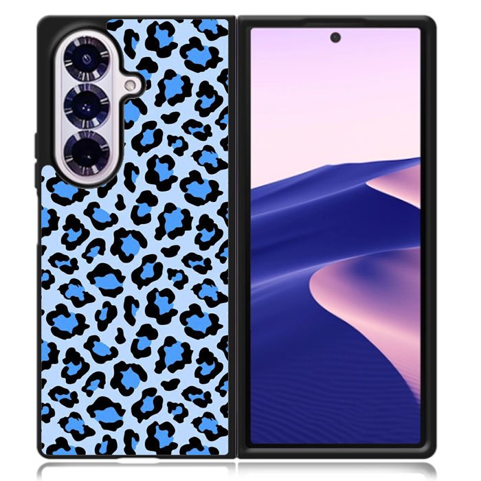 Leopard Blue Pattern Samsung Galaxy Z Fold 7 Case OV9850