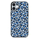 Leopard Blue Pattern iPhone 16 Case QC9850